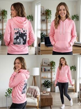 NEW K-pop 🌸🎤🎉 Stray Kids 🎉🎤🌸 Bubblegum Pink Hoodie Sz S